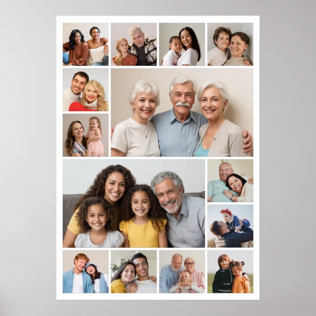 Póster Crear su propio Poster de 14 Collages de fotos (Frente)