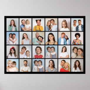 Póster Crear su propio Poster de 24 Collages de fotos