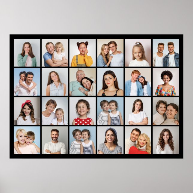 Póster Crear su propio Poster de 24 Collages de fotos (Frente)