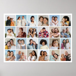 Póster Crear su propio Poster de 24 Collages de fotos