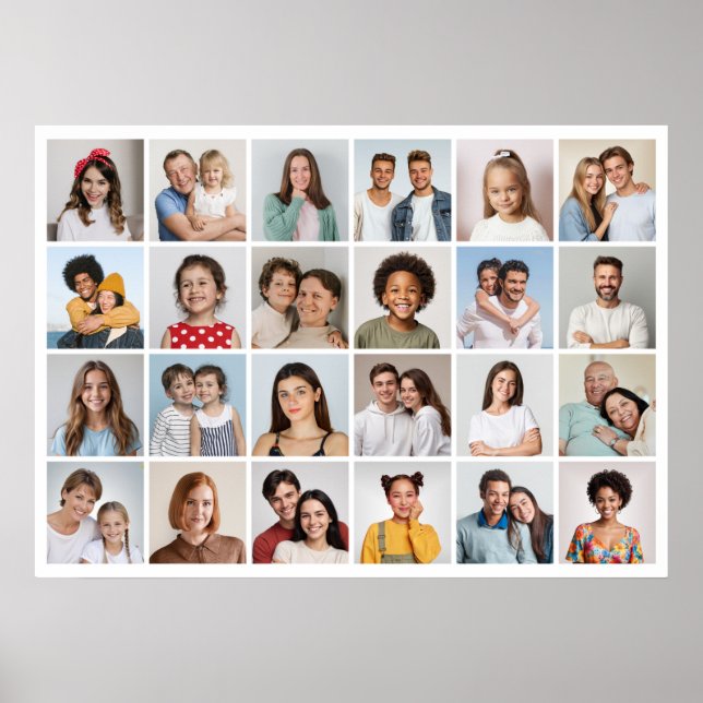 Póster Crear su propio Poster de 24 Collages de fotos (Frente)