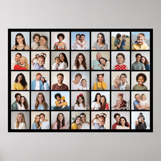 Póster Crear su propio Poster de 35 Collages de fotos (Frente)