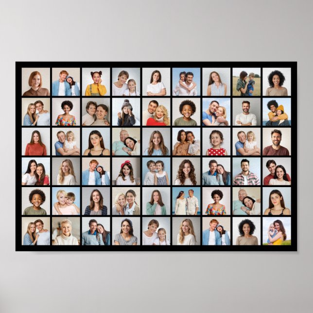 Póster Crear su propio Poster de 54 Collages de fotos (Frente)