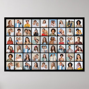 Póster Crear su propio Poster de 54 Collages de fotos