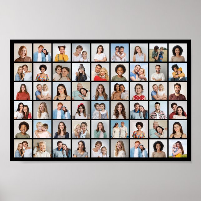 Póster Crear su propio Poster de 54 Collages de fotos (Frente)