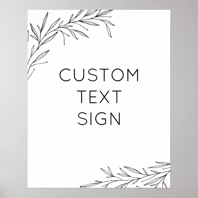 Póster Crear su propio Poster de bifurcación dibujada a m (Frente)