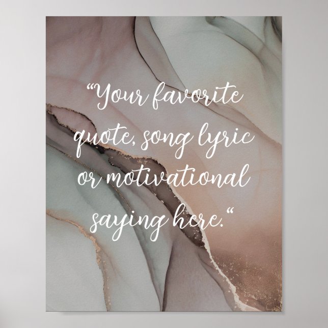 Póster Crear su propio Poster de citas de guión elegante (Frente)