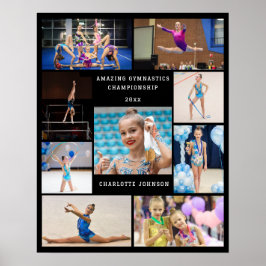 Póster Crear su propio Poster de gimnasia de 9 Collages d