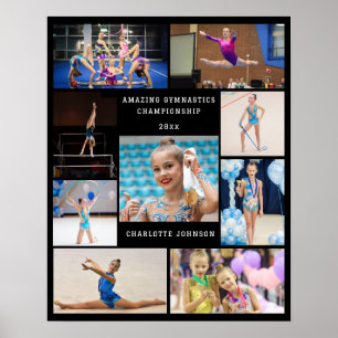 Póster Crear su propio Poster de gimnasia de 9 Collages d