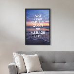 Póster Crear su propio poster de presupuesto<br><div class="desc">Crea tu propia cita personalizado arte mural poster. Personaliza esta impresión poster con tipografía minimalista moderna y paisaje de olas oceánicas.</div>