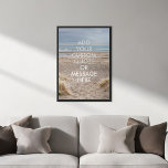 Póster Crear su propio poster de presupuesto<br><div class="desc">Crea tu propia cita personalizado arte mural poster. Personaliza esta impresión poster con tipografía minimalista moderna y playa tropical y fondo oceánico.</div>