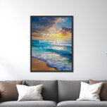 Póster Crear su propio Poster de presupuesto<br><div class="desc">Crea tu propia cita personalizado arte mural poster. Incluye tipografía de escritura minimalista en el paisaje oceánico de la playa con olas y cielo</div>