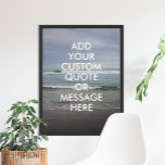 Póster Crear su propio poster de presupuesto<br><div class="desc">Crea tu propia cita personalizado arte mural poster. Personaliza esta impresión poster con tipografía minimalista moderna y paisaje de olas oceánicas.</div>