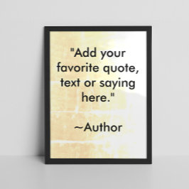 Póster Crear su propio Poster de presupuesto motivacional