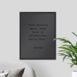 Póster Crear su propio Poster de presupuesto negro mate<br><div class="desc">Crea tu propia cita personalizado arte de pared poster. Presenta tipografía de máquina de escribir minimalista en color negro mate.</div>
