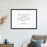 Póster Crear su propio Poster de presupuesto Personalizad<br><div class="desc">Crea tu propia cita personalizado arte mural poster. Incluye tipografía minimalista de máquina de escribir con problemas que puedes personalizar con proverbio motivacional favorito,  letra de canción o texto personalizado</div>