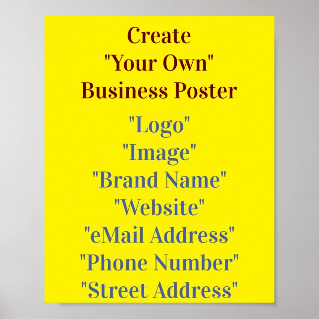 Póster Crear su propio Poster empresarial (Frente)