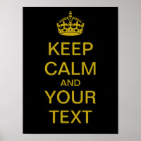 Crear su propio Poster "Mantener la calma" (latón)