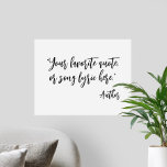 Póster Crear su propio presupuesto de caligrafía<br><div class="desc">Crea tu propio personalizado de citas de arte mural poster. Incluye tipografía de escritura caligráfica minimalista.</div>