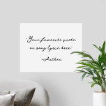 Póster Crear su propio presupuesto de caligrafía<br><div class="desc">Crea tu propio arte de pared poster de cita personalizado. Incluye tipografía caligráfica minimalista.</div>