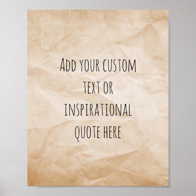 Póster Crear su propio presupuesto motivacional de papel  (Frente)