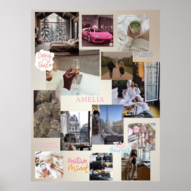 Póster Crear su propio tablero de visión que manifieste 2 (Frente)