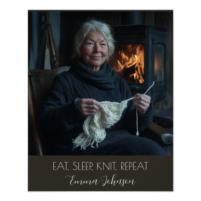 Póster Crear su propio texto fotográfico y nombre (Anverso)