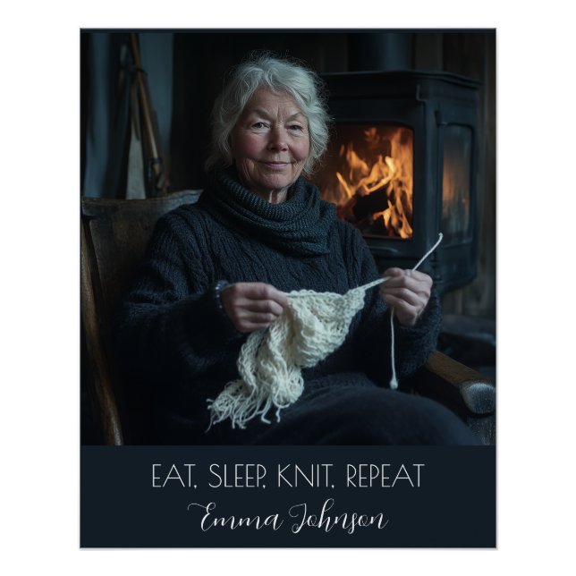 Póster Crear su propio texto fotográfico y nombre (Anverso)