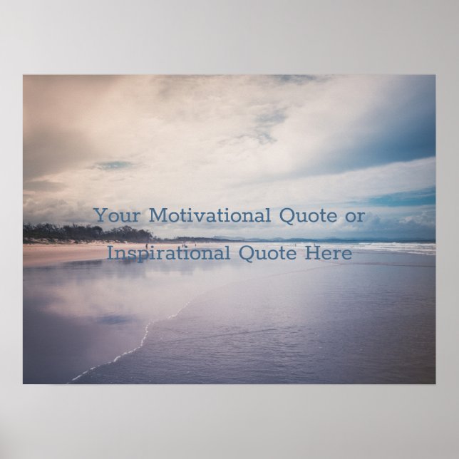 Póster Crear su propio texto Inspirador Po motivador (Frente)