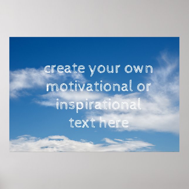 Póster crear su propio texto motivador o inspirador (Frente)