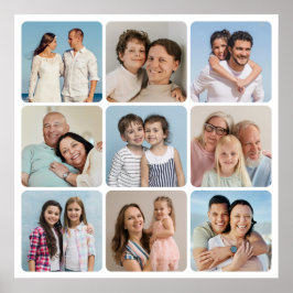 Póster Crear sus propias esquinas redondeadas de 9 Collag