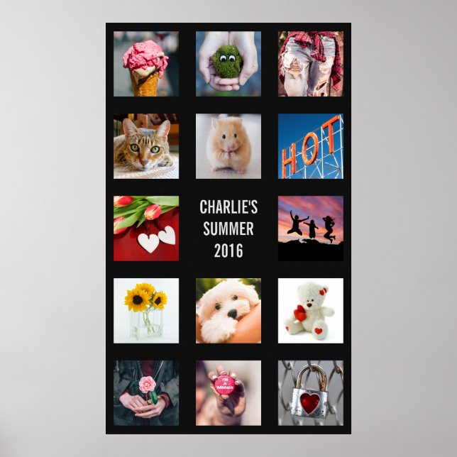 Póster CREAR: SUS PROPIAS FOTOS Y poster DE TEXTO (Frente)