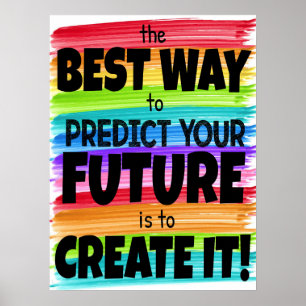 Póster Crear tu futuro Poster arcoiris