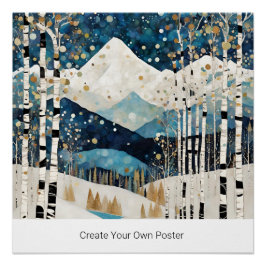 Póster Crear tu propia escritura de cotización de montaña