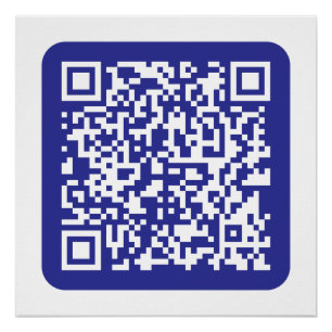 Póster Crear un código QR escaneado   Azul oscuro editabl
