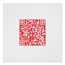 Póster Crear un código QR rojo analizable (modificable)