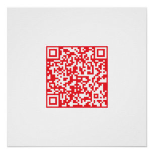 Póster Crear un código QR rojo analizable (modificable)