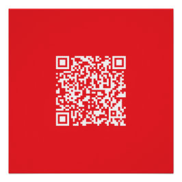 Póster Crear un código QR rojo analizable (modificable)