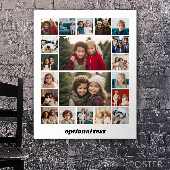 Póster Crear un Collage de fotos Personalizado con 20 fot (Custom Poster)