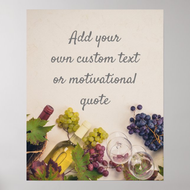 Póster Crear un Poster de cotización Personalizado - Uvas (Frente)