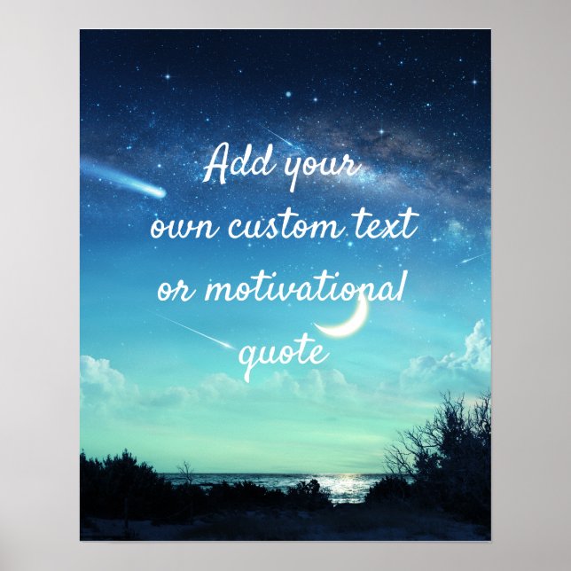 Póster Crear una cita Personalizado - Noche iluminada por (Frente)