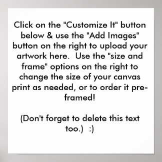 Póster Crear una imagen de lienzo propia