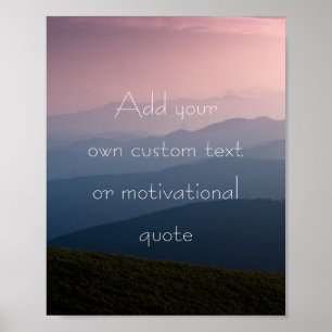Póster Create A Custom Quote Poster - Pink Sunset