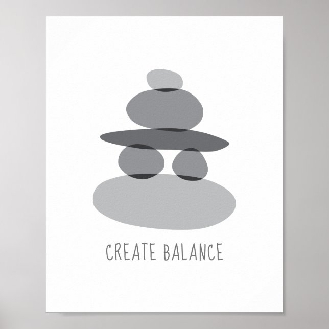 Póster Create Balance Cairn Stones (Frente)