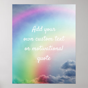 Póster Create Custom Quote Poster - Rainbow Clouds