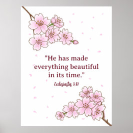 Póster Create Your Desired Bible Art Floral Poster
