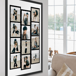 Póster Create Your Own 12 Photo Collage Film Strip Chic
