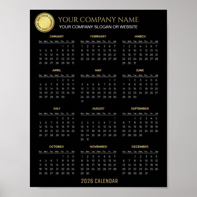 Póster Create Your Own 2026 Company Calendar |  (Frente)