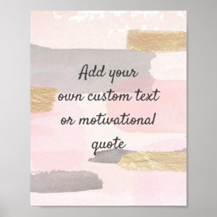 Póster Create Your Own Custom Quote - Pink Gold