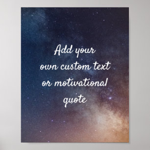 Póster Create Your Own Custom Quote Poster - Night Sky